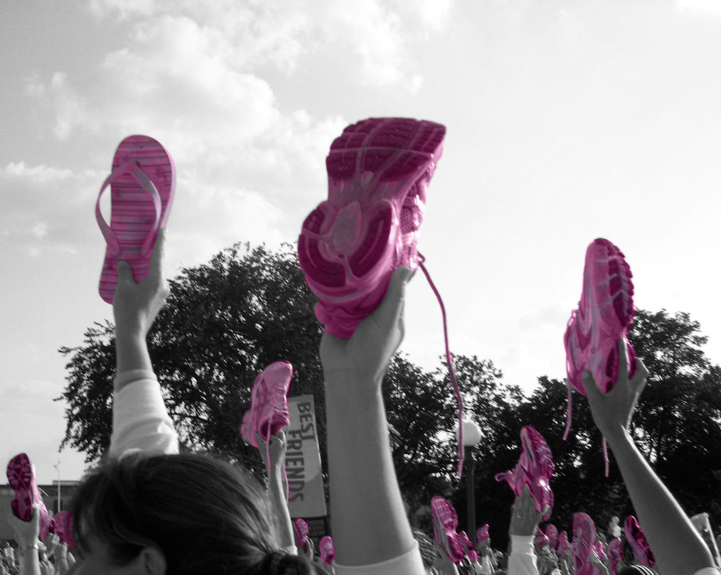 pink shoes